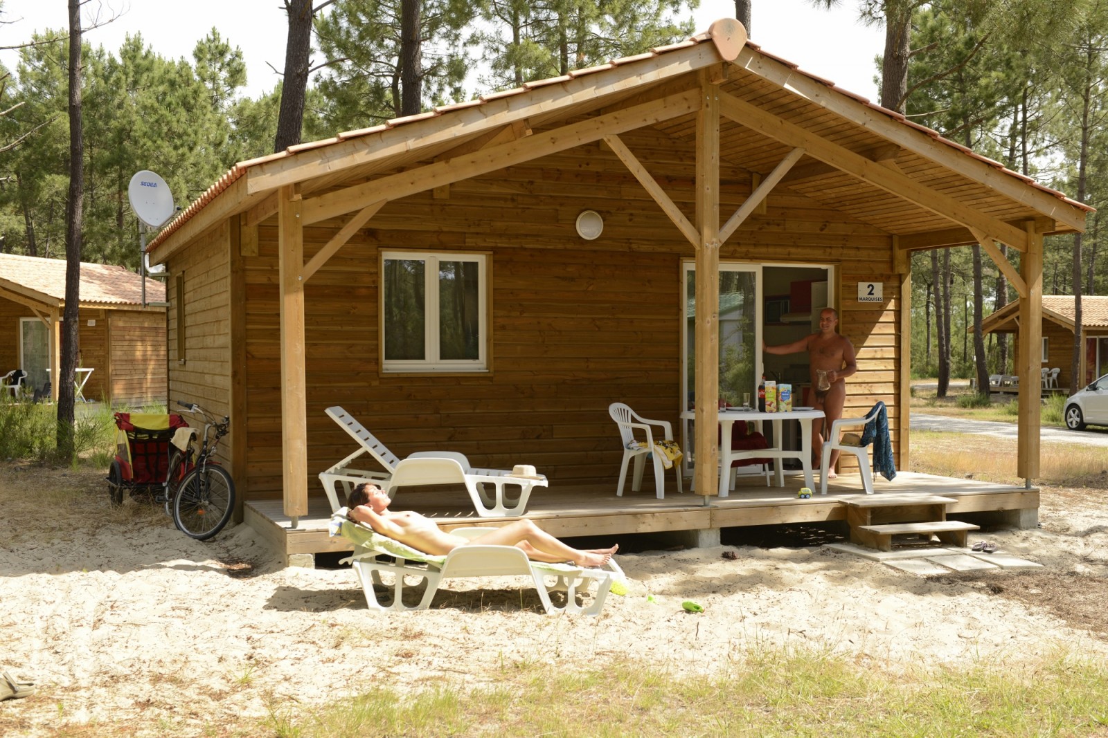 Locations côté camping à Euronat : Estuaire, chalet individuel